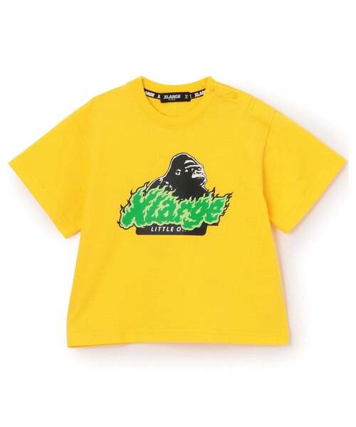 XLARGE KIDS（エクストララージキッズ）の「ファイヤーロゴ OG 半袖Tシャツ（Tシャツ/カットソー・キッズ・ブラック/トップグレー/イエロー・100cm/90cm/110cm/80ｃｍ/120cm/130cm/140cm）」の3枚目の写真