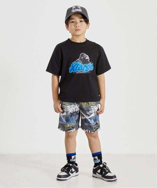 XLARGE KIDS（エクストララージキッズ）の「ファイヤーロゴ OG 半袖Tシャツ（Tシャツ/カットソー・キッズ・ブラック/トップグレー/イエロー・100cm/90cm/110cm/80ｃｍ/120cm/130cm/140cm）」の4枚目の写真