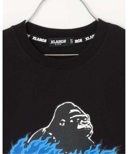 XLARGE KIDS（エクストララージキッズ）の「ファイヤーロゴ OG 半袖Tシャツ（Tシャツ/カットソー・キッズ・ブラック/トップグレー/イエロー・100cm/90cm/110cm/80ｃｍ/120cm/130cm/140cm）」の9枚目の写真