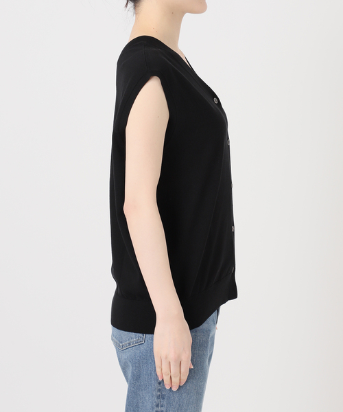 FRAMeWORK（フレームワーク）の「シルク混綿麻ノースリーブ2WAYカーディガン（カーディガン/ボレロ・レディース・ブルー/ブラック/ブラウン・FREE）」の11枚目の写真