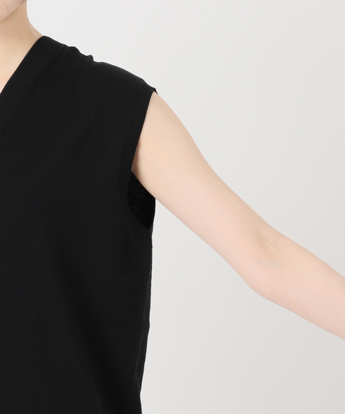 FRAMeWORK（フレームワーク）の「シルク混綿麻ノースリーブ2WAYカーディガン（カーディガン/ボレロ・レディース・ブルー/ブラック/ブラウン・FREE）」の12枚目の写真