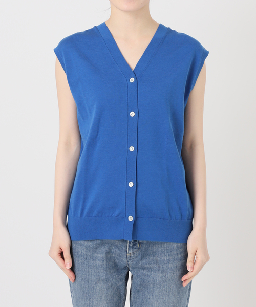 FRAMeWORK（フレームワーク）の「シルク混綿麻ノースリーブ2WAYカーディガン（カーディガン/ボレロ・レディース・ブルー/ブラック/ブラウン・FREE）」の21枚目の写真