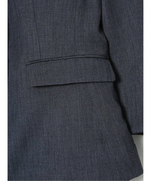 m.f.editorial(エムエフエディトリアル)の「【ストレッチ ウォッシャブル】m.f.エディトリアル レディース 1ボタン 7分袖 ジャケット 紺(セットアップ可能)(スーツジャケット・レディース・ネイビー・S/MEDIUM/LARGE/X-LARGE)」の6枚目の写真