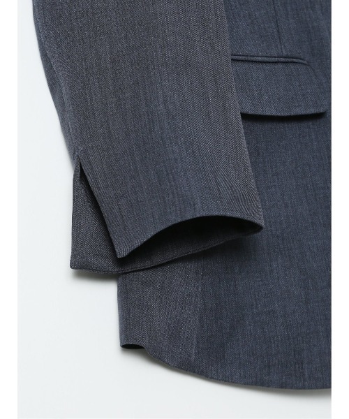 m.f.editorial(エムエフエディトリアル)の「【ストレッチ ウォッシャブル】m.f.エディトリアル レディース 1ボタン 7分袖 ジャケット 紺(セットアップ可能)(スーツジャケット・レディース・ネイビー・S/MEDIUM/LARGE/X-LARGE)」の7枚目の写真