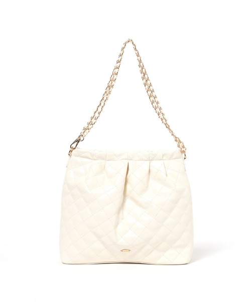 Heather(ヘザー)の「キルティングショルダーBAG 664025(ショルダーバッグ・レディース・ブラック/アイボリー・ONE SIZE)」の2枚目の写真