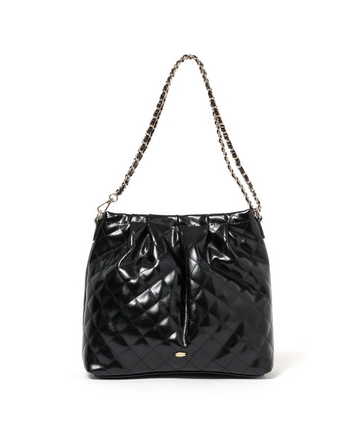 Heather(ヘザー)の「キルティングショルダーBAG 664025(ショルダーバッグ・レディース・ブラック/アイボリー・ONE SIZE)」の5枚目の写真