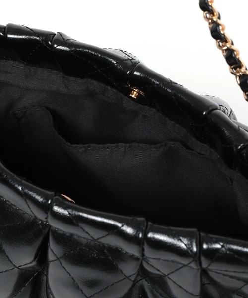 Heather(ヘザー)の「キルティングショルダーBAG 664025(ショルダーバッグ・レディース・ブラック/アイボリー・ONE SIZE)」の9枚目の写真