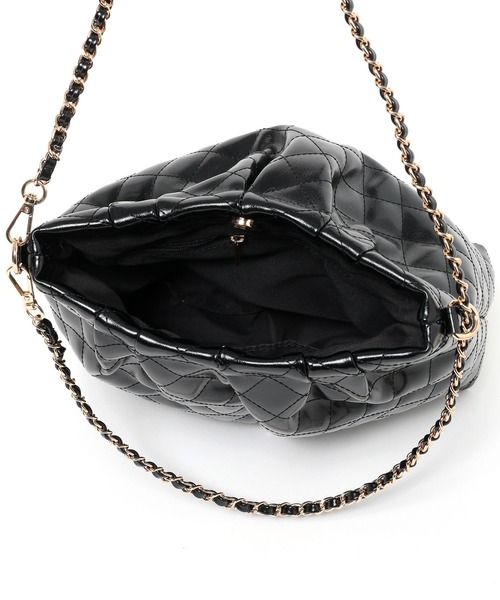 Heather(ヘザー)の「キルティングショルダーBAG 664025(ショルダーバッグ・レディース・ブラック/アイボリー・ONE SIZE)」の12枚目の写真