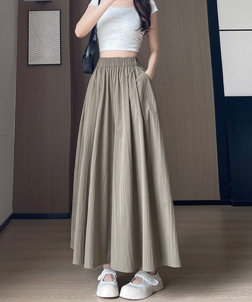 SallyLunn(サリーラン)の「ボリュームギャザー スカートライクワイドパンツ(その他パンツ・レディース・ベージュ/ブラック/グレー/カーキ/イエロー・MEDIUM/LARGE)」の4枚目の写真