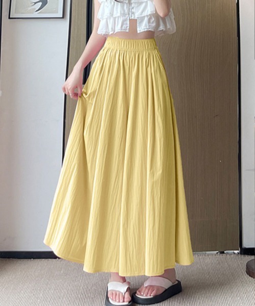 SallyLunn(サリーラン)の「ボリュームギャザー スカートライクワイドパンツ(その他パンツ・レディース・ベージュ/ブラック/グレー/カーキ/イエロー・MEDIUM/LARGE)」の5枚目の写真