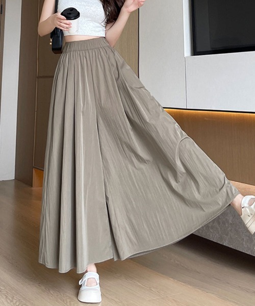 SallyLunn(サリーラン)の「ボリュームギャザー スカートライクワイドパンツ(その他パンツ・レディース・ベージュ/ブラック/グレー/カーキ/イエロー・MEDIUM/LARGE)」の16枚目の写真