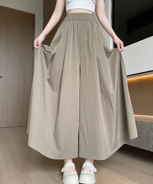 SallyLunn(サリーラン)の「ボリュームギャザー スカートライクワイドパンツ(その他パンツ・レディース・ベージュ/ブラック/グレー/カーキ/イエロー・MEDIUM/LARGE)」の17枚目の写真