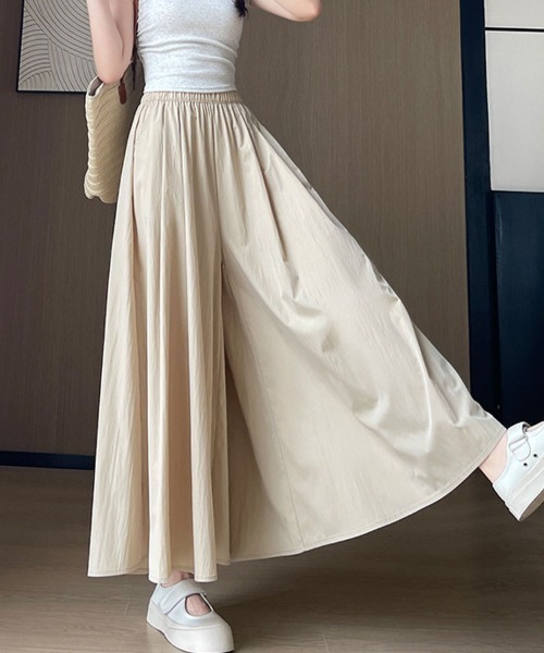 SallyLunn(サリーラン)の「ボリュームギャザー スカートライクワイドパンツ(その他パンツ・レディース・ベージュ/ブラック/グレー/カーキ/イエロー・MEDIUM/LARGE)」の13枚目の写真