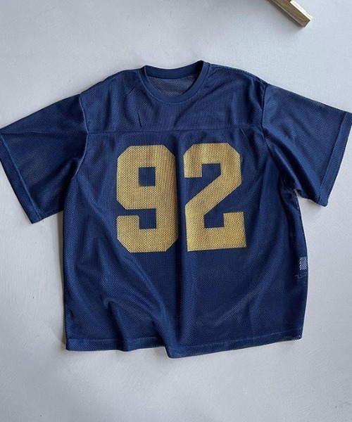 B.R.U(ブル)の「ナンバリングメッシュゲーミングシャツ(Tシャツ/カットソー・メンズ・ベージュ/ネイビー・FREE)」の7枚目の写真