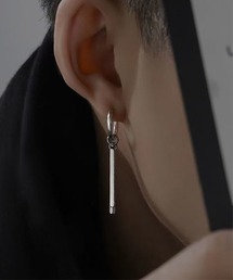tunee（チュニー）の「【WARAIJOGO】EK512/シルバーダブルドロップバーピアス/メンズ/片耳用(NEZ)（ピアス（片耳用））」
