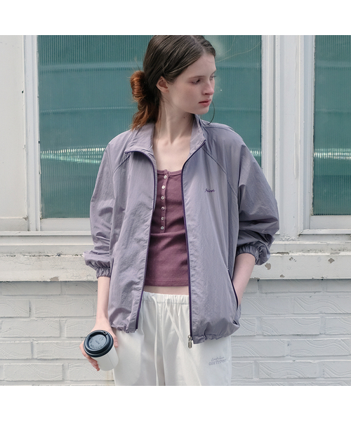 Sporty zip up nylon jumper [FRSP06JP01]_Purple