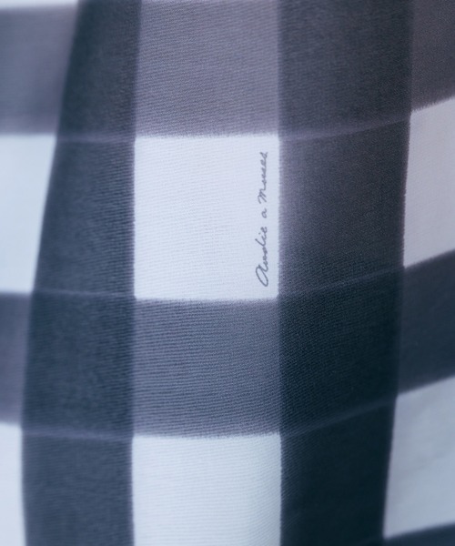 Audie a Muses(オーディアミューズ)の「ビッグギンガムラッフルブラウス(シャツ/ブラウス・レディース・ブルー/ブラック・38/40/42)」の13枚目の写真
