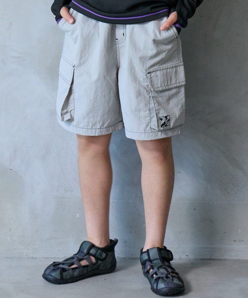 PAIRMANON STREET(ペアマノンストリート)の「【90-160cm】【水陸両用】ナイロン カーゴショートパンツ【PAIRMANON STREET】(その他パンツ・キッズ・ブラック/パープル/ブラウン/ライトグレー・110/160/130/150/90/140/120/100)」の3枚目の写真