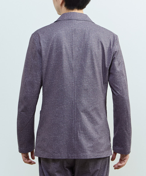 MEN'S MELROSE(メンズメルローズ)の「プリントテックドットジャージイージージャケット(セットアップ可)(テーラードジャケット・メンズ・チャコールグレー/ライトベージュ/ネイビー・3/4/5)」の14枚目の写真