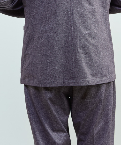 MEN'S MELROSE(メンズメルローズ)の「プリントテックドットジャージイージージャケット(セットアップ可)(テーラードジャケット・メンズ・チャコールグレー/ライトベージュ/ネイビー・3/4/5)」の21枚目の写真