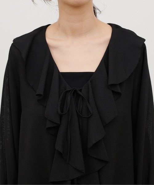 LARUTA（ラルータ）の「【LARUTA】［WEB限定］ヴィンテージメッシュフリルブラウス（シャツ/ブラウス・レディース・ブラック/ベージュ/オフホワイト・MEDIUM）」の20枚目の写真