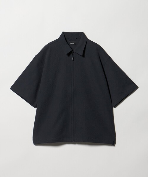green label relaxing(グリーンレーベルリラクシング)の「【WEB限定】<GLR or>ジップ ショートスリーブ 半袖 シャツ -吸水速乾-(シャツ/ブラウス・メンズ・ダークグレー/ブラック/ダークブラウン・L/S/M)」の15枚目の写真