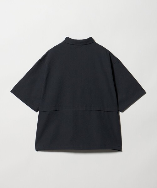 green label relaxing(グリーンレーベルリラクシング)の「【WEB限定】<GLR or>ジップ ショートスリーブ 半袖 シャツ -吸水速乾-(シャツ/ブラウス・メンズ・ダークグレー/ブラック/ダークブラウン・L/S/M)」の16枚目の写真