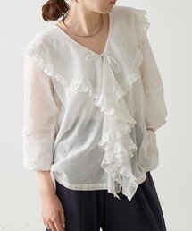 FRIPIER（フリピエ）の「フリルハオリブラウス《FRIPIER》（シャツ/ブラウス）」