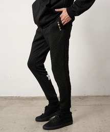STUD MUFFIN | mp15046- ケーブルジャガードダブルフェイスマルチサガラパッチワーク ジョグパンツ(624-06292)(その他パンツ)