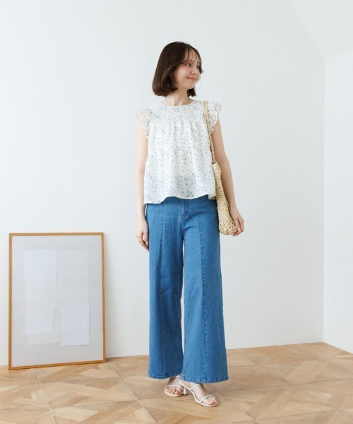 flower(フラワー)の「フロントスウィッチングパンツ(デニムパンツ・レディース・ライトブルー/ブルー・FREE)」の13枚目の写真
