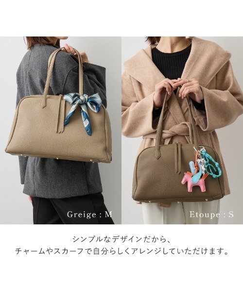 LASIEM(ラシエム)の「トートバッグ S レディース A4 本革 通勤バッグ ハンドバッグ ボストンバッグ フォーマルバッグ 横長 大容量 ファスナー付き(ボストンバッグ・レディース・ブラウン系その他/ブラック/グレー系その他/ライトベージュ・FREE)」の21枚目の写真
