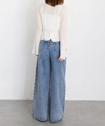 archives | バックレースアップタックワイドデニム(デニムパンツ)