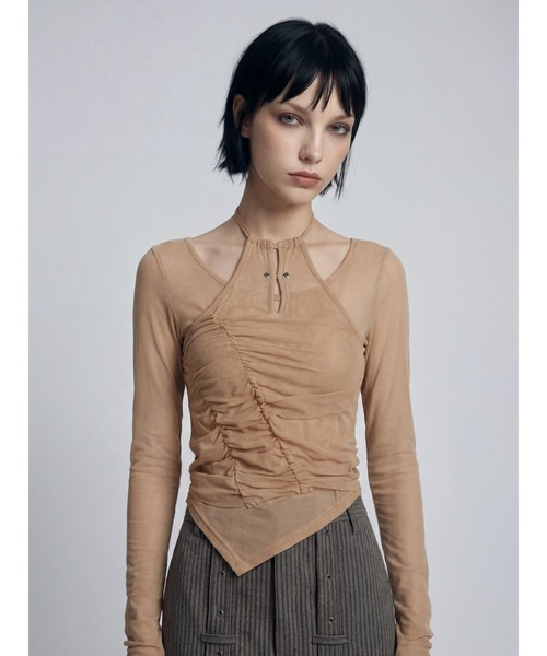 TAJEN:T】TULLE HALTERNECK TOPS/チュールホルターネックトップス
