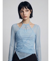 TAJEN:T（タジェント）の「【TAJEN:T】TULLE HALTERNECK TOPS/チュールホルターネックトップス（シャツ/ブラウス）」