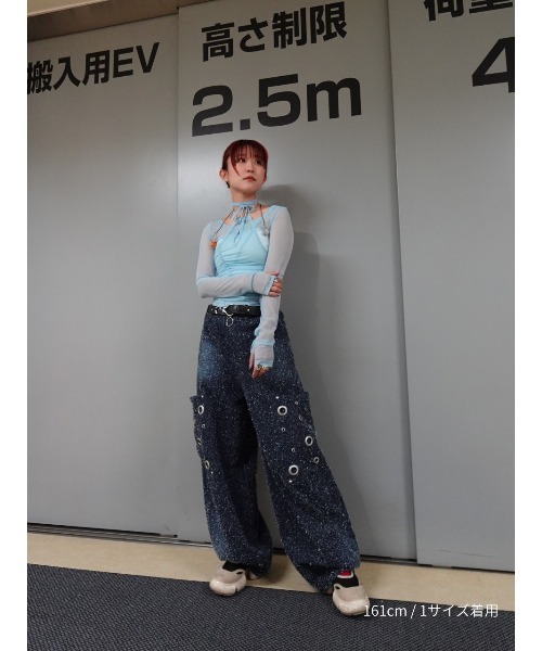 TAJEN:T（タジェント）の「【TAJEN:T】TULLE HALTERNECK TOPS/チュールホルターネックトップス（シャツ/ブラウス・レディース・ベージュ/ブラック/サックスブルー・1/2）」の22枚目の写真