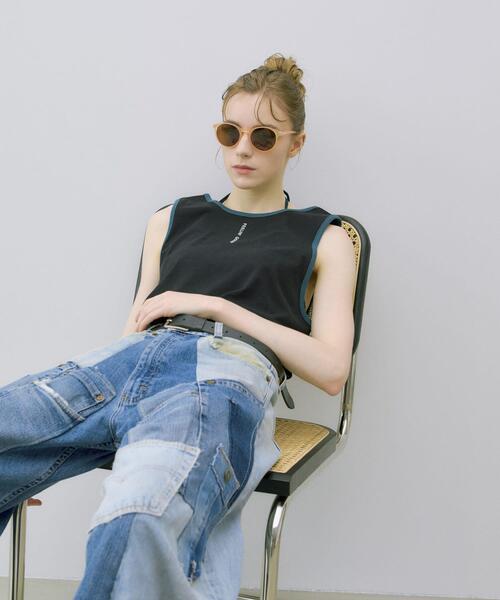 THE GOODLAND MARKET(ザグッドランドマーケット)の「ザ グッドランド マーケット GOOD FIT TANK(タンクトップ・レディース・ホワイト/ライトブルー/ブラック・FREE)」の3枚目の写真