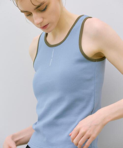 THE GOODLAND MARKET(ザグッドランドマーケット)の「ザ グッドランド マーケット GOOD FIT TANK(タンクトップ・レディース・ホワイト/ライトブルー/ブラック・FREE)」の12枚目の写真