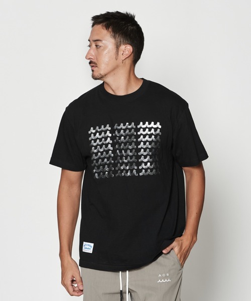 ACANTHUS:muta Foil Print Wave Logo T（Tシャツ/カットソー