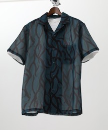 BIG MIKE SS SHIRTS 総柄オープンカラーシャツ トライバルカモ/レオパード 半袖