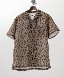 BIG MIKE SS SHIRTS 総柄オープンカラーシャツ トライバルカモ/レオパード 半袖