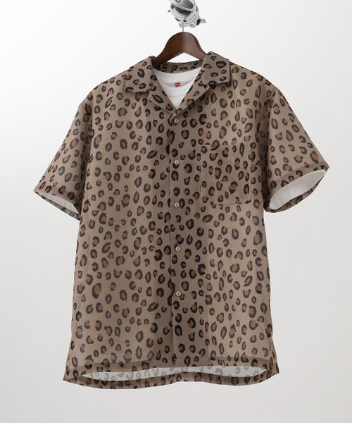 BIG MIKE SS SHIRTS 総柄オープンカラーシャツ トライバルカモ