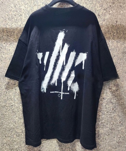 Dalfwin(ダールフィン)の「韓国ファッション BRIGHTスプレープリント半袖Tシャツ(Tシャツ/カットソー・レディース・ホワイト/ブラック・FREE)」の19枚目の写真