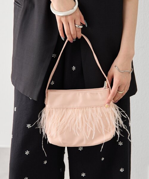 mystic（ミスティック）の「フェザーラインハンドルBAG（ハンドバッグ・レディース・ピンク/レッド/ブラック・ONE SIZE）」の3枚目の写真