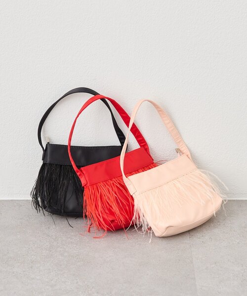 mystic（ミスティック）の「フェザーラインハンドルBAG（ハンドバッグ・レディース・ピンク/レッド/ブラック・ONE SIZE）」の8枚目の写真