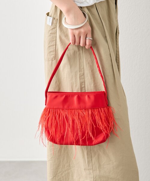 mystic（ミスティック）の「フェザーラインハンドルBAG（ハンドバッグ・レディース・ピンク/レッド/ブラック・ONE SIZE）」の7枚目の写真