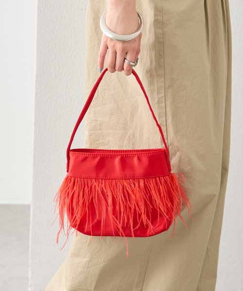 mystic（ミスティック）の「フェザーラインハンドルBAG（ハンドバッグ・レディース・ピンク/レッド/ブラック・ONE SIZE）」の4枚目の写真
