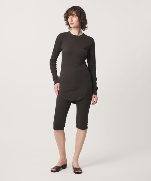 6（ロク）の「【別注】＜FAITH MILLS for 6＞THERMAL  PULLOVER TOP/トップス（Tシャツ/カットソー・レディース・コバルトブルー/ダークブラウン・FREE）」の2枚目の写真