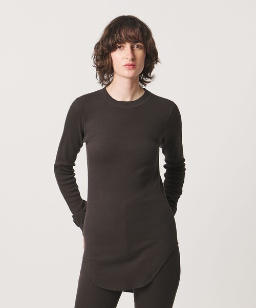 6（ロク）の「【別注】＜FAITH MILLS for 6＞THERMAL  PULLOVER TOP/トップス（Tシャツ/カットソー・レディース・コバルトブルー/ダークブラウン・FREE）」の12枚目の写真