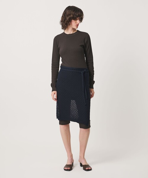 6（ロク）の「【別注】＜FAITH MILLS for 6＞THERMAL  PULLOVER TOP/トップス（Tシャツ/カットソー・レディース・コバルトブルー/ダークブラウン・FREE）」の13枚目の写真