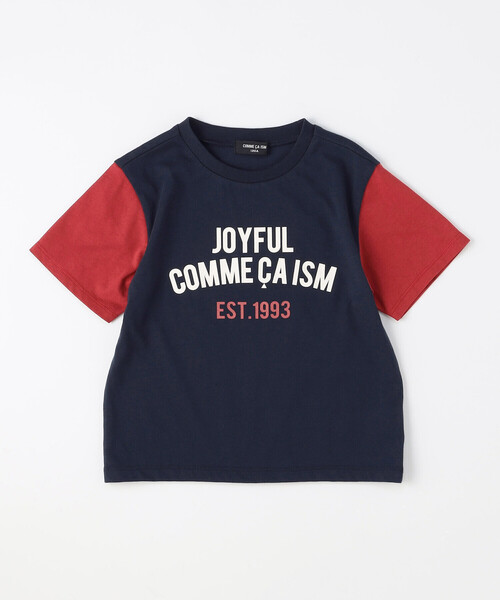 COMME CA ISM(コムサイズム)の「半袖プリントTシャツ(Tシャツ/カットソー・キッズ・ネイビー/レッド/キナリ・120cm/110cm/100cm/150cm/140cm/130cm)」の2枚目の写真